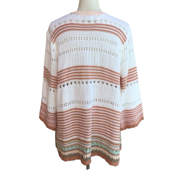 Est. 1946 Striped Knit Open Front Cardigan Duster NEW - Picture 9 of 9